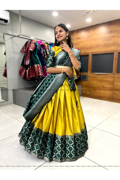 JanjalPAttu South Indian Festival Traditional Half Saree