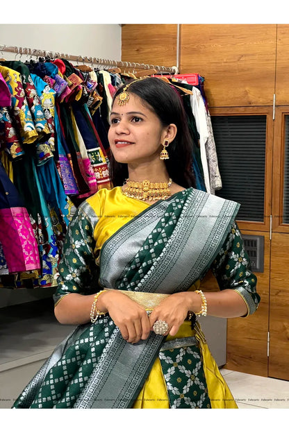 JanjalPAttu South Indian Festival Traditional Half Saree