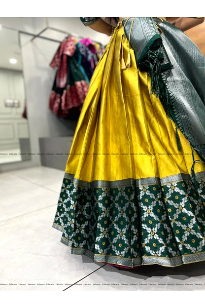 JanjalPAttu South Indian Festival Traditional Half Saree