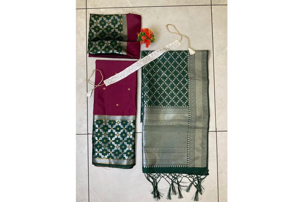 JanjalPAttu South Indian Festival Traditional Half Saree