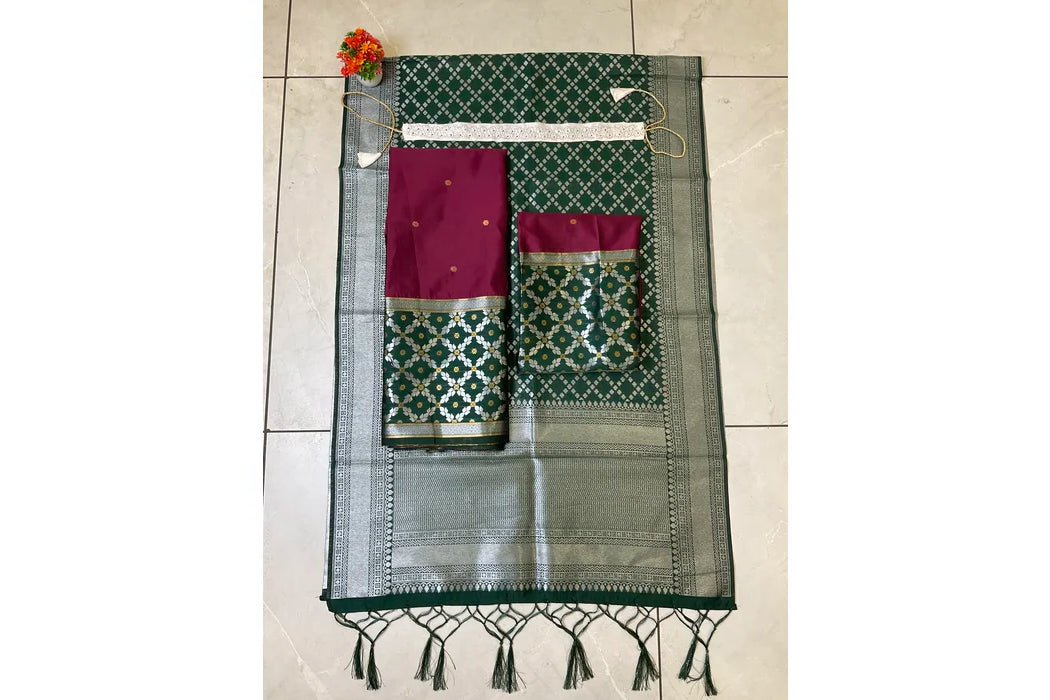 JanjalPAttu South Indian Festival Traditional Half Saree