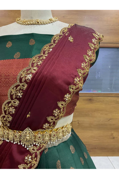 దక్షిణ భారత పండుగ సాంప్రదాయ హాఫ్ చీర (కాంతారా) 